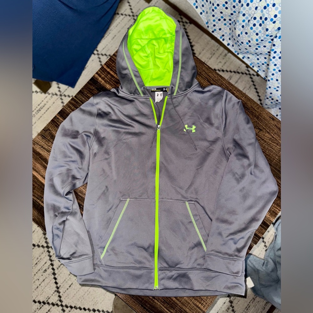 Under Armour Charcoal and Neon Lime Jacket